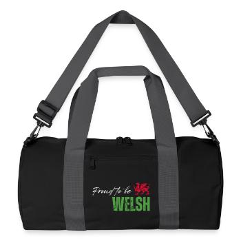 Fier gallois, j’adore le Pays de Galles - Sac de sport recyclé - noir/gris graphite - Devant