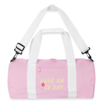 Icecream nice Day Eis Eisdiele Gruß coole Quotes - Recycelte Duffel Bag - Rosa/Weiß - Vorne