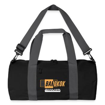 Bangkok Thailand Travel Vacation Shirt - Recycled Duffel Bag - black/graphite grey - Front