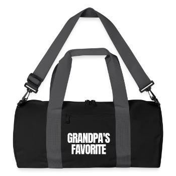 Petit-enfant préféré Lustig Je suis le préféré de Papy - Sac de sport recyclé - noir/gris graphite - Devant