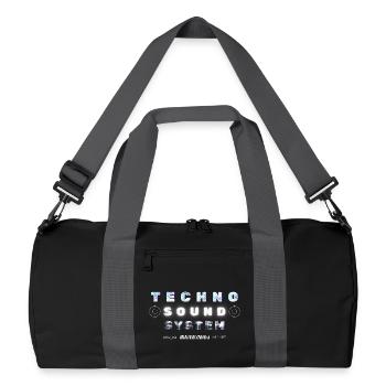 Techno Underground Club Logo - Recycelte Duffel Bag - Schwarz/Graphitgrau - Vorne