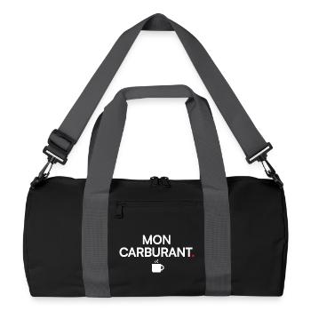 MON CARBURANT | Humour café - Sac de sport recyclé - noir/gris graphite - Devant