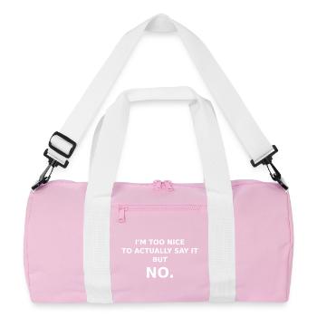 Personne qui veut plaire aux gens - Sac de sport recyclé - rose/blanc - Devant