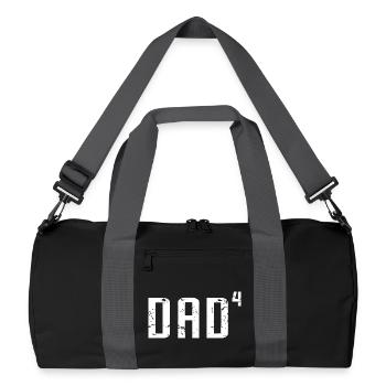 PAPA de 4 enfants, fête des pères, père de quatre enfants, drôle - Sac de sport recyclé - noir/gris graphite - Devant