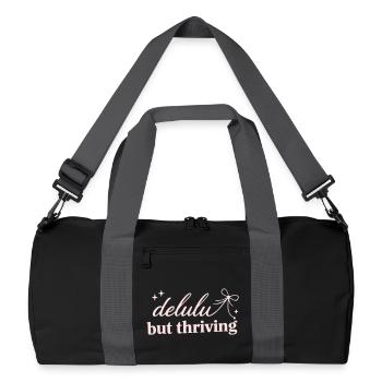 Deluhu Thriving Lettering - Recycled Duffel Bag - black/graphite grey - Front