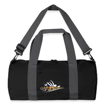 Sydney Opera Harbour Bridge - Recycelte Duffel Bag - Schwarz/Graphitgrau - Vorne