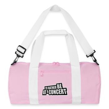 I'd Rather Be At A Concert Lustig Musik Konzert - Recycled Duffel Bag - pink/white - Front