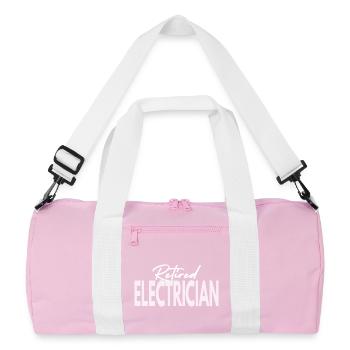 retired electrician - Recycled Duffel Bag - pink/white - Front