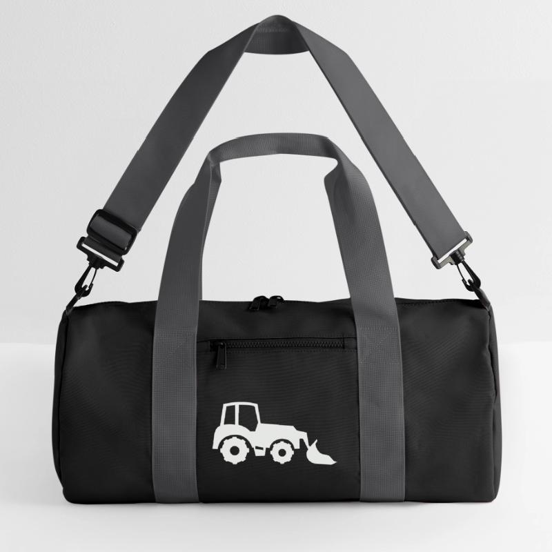 Tractor Silhouette Front End Loader Recycled Duffel Bag