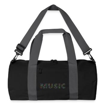 music - Recycled Duffel Bag - black/graphite grey - Front