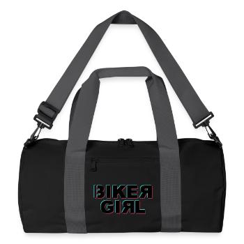 Biker girl glitch - Recycled Duffel Bag - black/graphite grey - Front