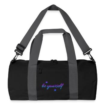 be yourself - Recycled Duffel Bag - black/graphite grey - Front