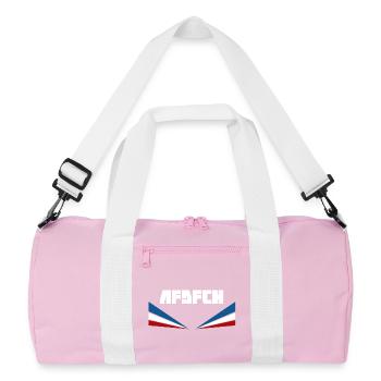 Rostock - Recycelte Duffel Bag - Rosa/Weiß - Vorne
