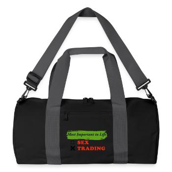 Le plus important dans la vie : le commerce du sexe - Sac de sport recyclé - noir/gris graphite - Devant