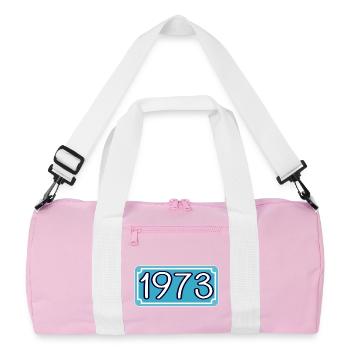 Year of birth 1973 - Recycled Duffel Bag - pink/white - Front