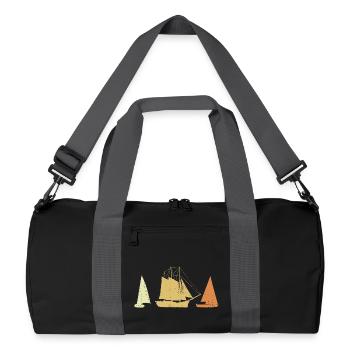 Vintage Sailing Ships - Recycled Duffel Bag - black/graphite grey - Front