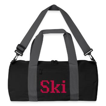 Tricots de ski Hiver Vacances de ski Motif Alpes Neige - Sac de sport recyclé - noir/gris graphite - Devant