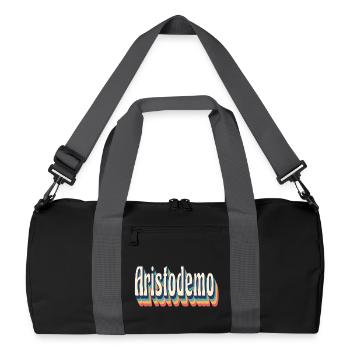 Aristodemo retro vintage t shirt - Recycled Duffel Bag - black/graphite grey - Front