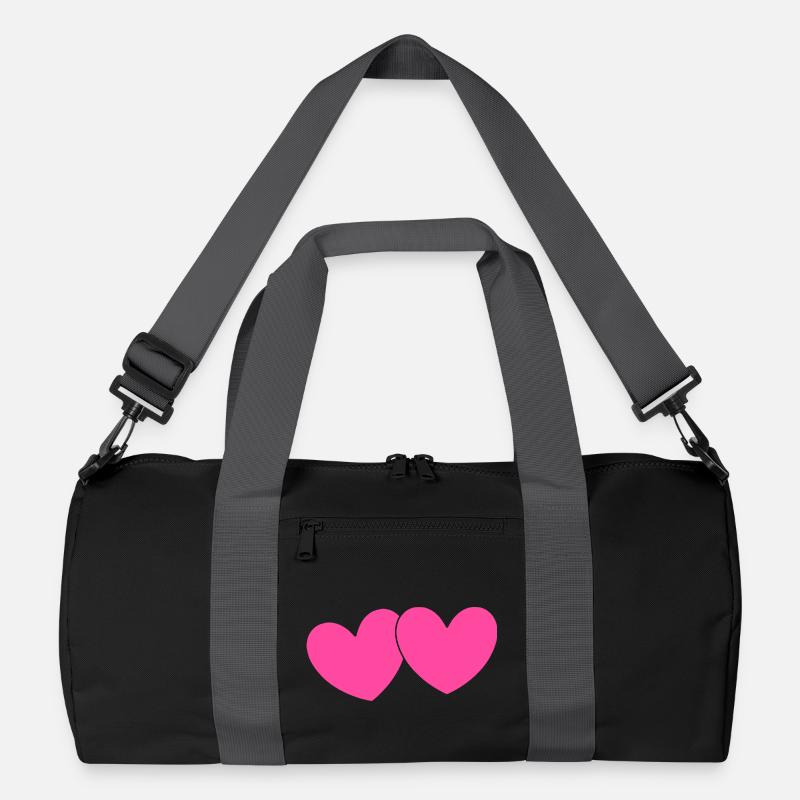 Herz rosa Herz pink Geschenk Valentinstag Recycelte Duffel Bag