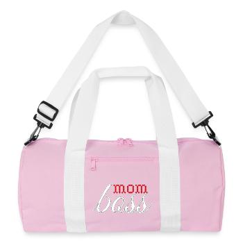 Heartfelt love design in red and white - Recycled Duffel Bag - pink/white - Front