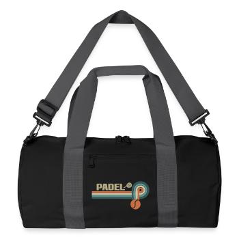 Padel rétro pour les fans de sport - Sac de sport recyclé - noir/gris graphite - Devant