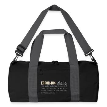 Cycling Hoodie – 404: No Watts Detected - Recycled Duffel Bag - black/graphite grey - Front