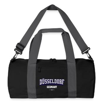 Logo universitaire de Düsseldorf, Allemagne - Sac de sport recyclé - noir/gris graphite - Devant