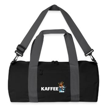 Kaffee Mascot Splash - Recycelte Duffel Bag - Schwarz/Graphitgrau - Vorne