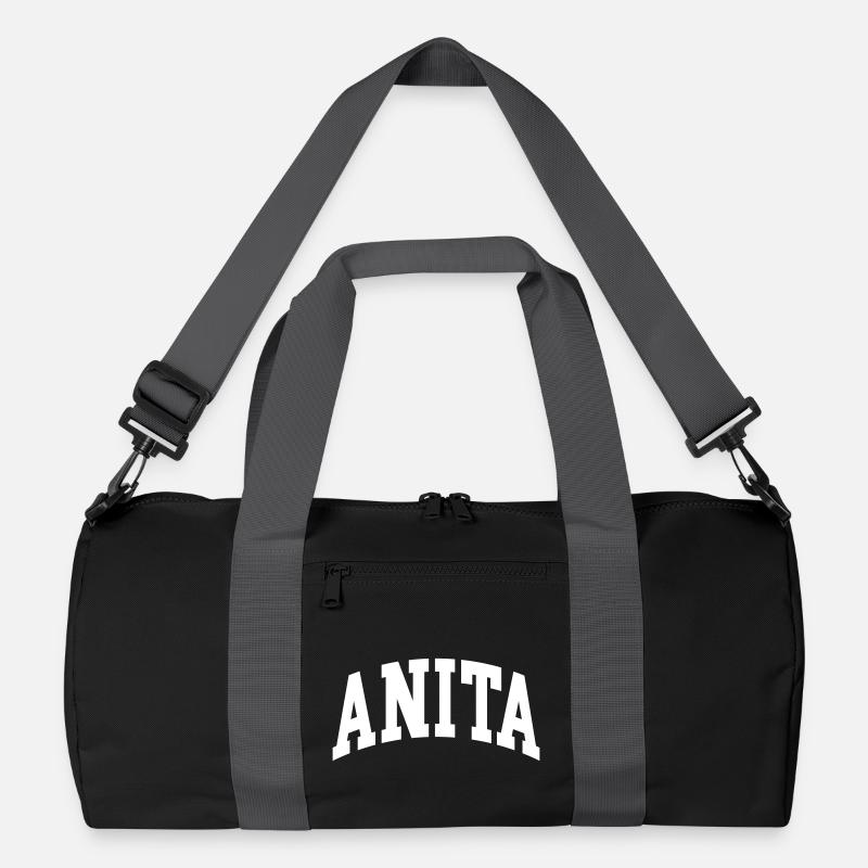 Anita - Recycelte Duffel Bag - Schwarz/Graphitgrau