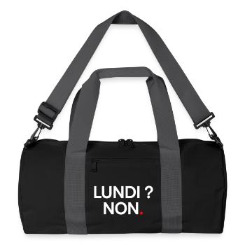 LUNDI ? NON – T-shirt humour bureau travail - Sac de sport recyclé - noir/gris graphite - Devant