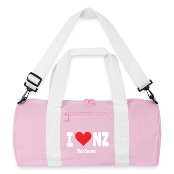 J’adore la Nouvelle-Zélande - Sac de sport recyclé - rose/blanc - Devant