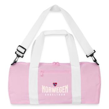 Voyage de pêche en Norvège - Sac de sport recyclé - rose/blanc - Devant