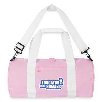 Educator Of Little Humans Lehrer Lustig Kinder - Recycelte Duffel Bag - Rosa/Weiß - Vorne