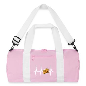 J’adore le fromage - Sac de sport recyclé - rose/blanc - Devant