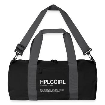 High performance liquid chromatography HPLC Girl - Recycelte Duffel Bag - Schwarz/Graphitgrau - Vorne