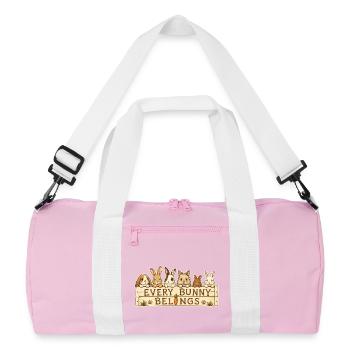 EVERY BUNNY BELONGS - Recycled Duffel Bag - pink/white - Front