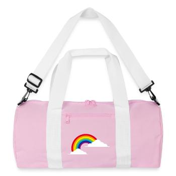 arc-en-ciel - Sac de sport recyclé - rose/blanc - Devant