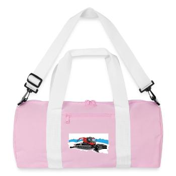 Dameuse au travail dans la neige - Sac de sport recyclé - rose/blanc - Devant