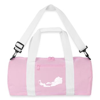 Polar Bear, the Swimmer - Recycled Duffel Bag - pink/white - Front
