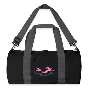 Sirène sous-marine avec citation motivante - Sac de sport recyclé - noir/gris graphite - Devant