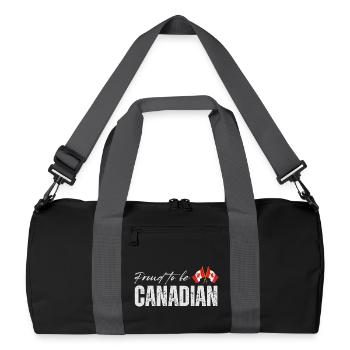 Flag of Canada, Canadian pride - Recycled Duffel Bag - black/graphite grey - Front