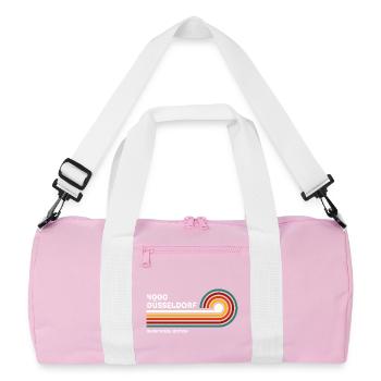 Düsseldorf Retro Shirt 4000 Postal Code - Recycled Duffel Bag - pink/white - Front