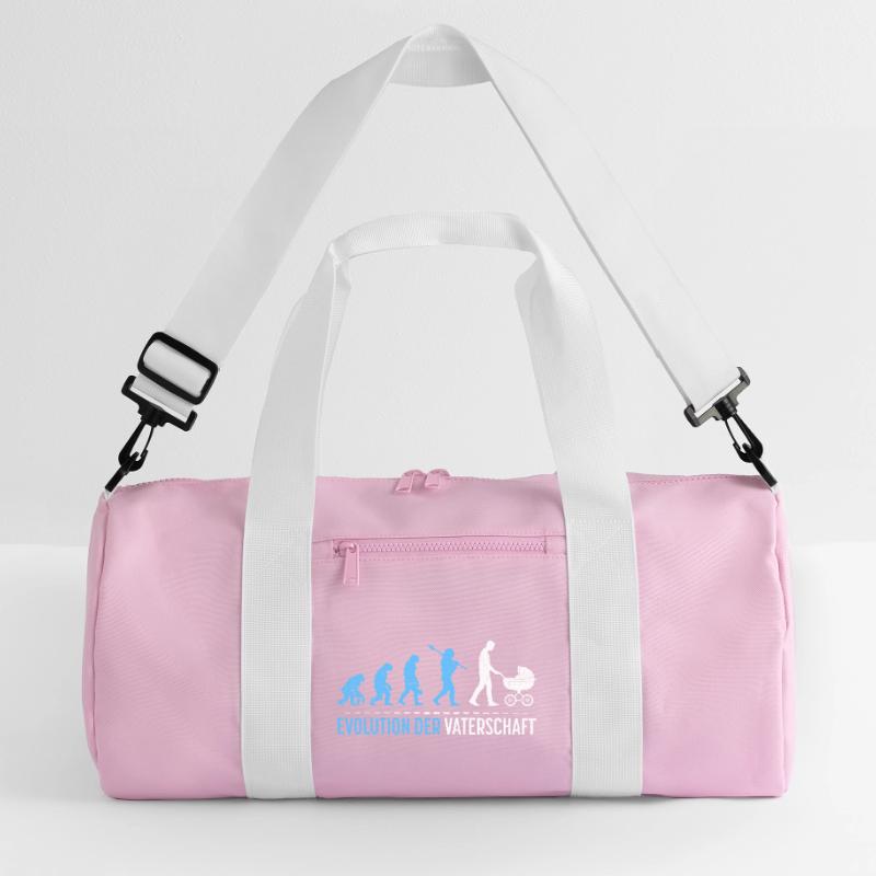 Werdender Vater EVOLUTION DER VATERSCHAFT Lustig Recycelte Duffel Bag