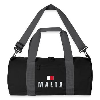 Flag of Malta, Maltese patriot - Recycled Duffel Bag - black/graphite grey - Front