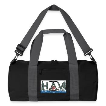 Havets Viking - Der Wikinger des Meeres - Recycelte Duffel Bag - Schwarz/Graphitgrau - Vorne