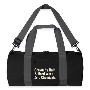 Sustainable Horticulture Sayings Regenerative Farmer - Recycled Duffel Bag - black/graphite grey - Front