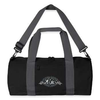 ECG de battement cardiaque et pulsation de biathlon - Sac de sport recyclé - noir/gris graphite - Devant