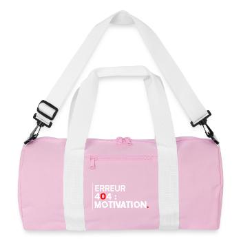 ERREUR 404 Motivation Humour Informatique - Sac de sport recyclé - rose/blanc - Devant