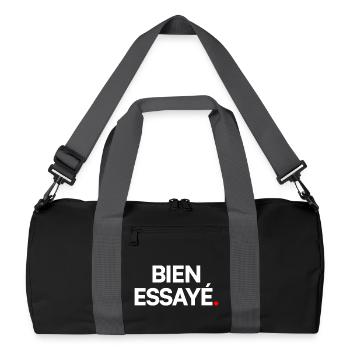 Bien essayé - Sac de sport recyclé - noir/gris graphite - Devant