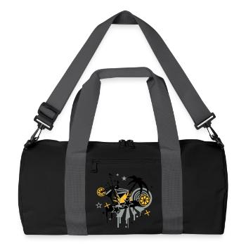 cocktail_bar - Recycled Duffel Bag - black/graphite grey - Front